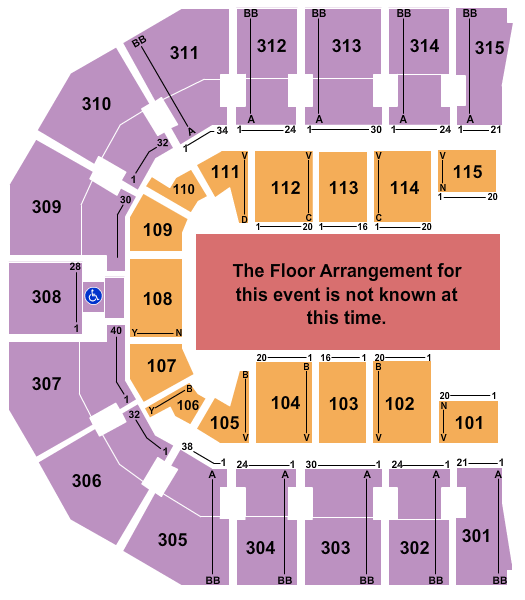 John Paul Jones Arena PBR Seating Chart